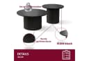 HOOZ Couchtisch 2er Set rund Schwarz geriffeltes Gestell Bild 5