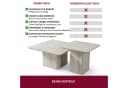 HOOZ Couchtisch 2er Set quadratisch Travertin-Optik Kalkoptik Bild 3