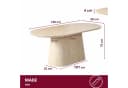 HOOZ Esstisch oval modern mit Keramikplatte und Säulenfuß Bild 4