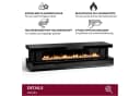 HOOZ TV-Lowboard Schwarz mit 3D-Flammenoptik & Glasfront Bild 1
