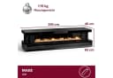 HOOZ TV-Lowboard Schwarz mit 3D-Flammenoptik & Glasfront Bild 4