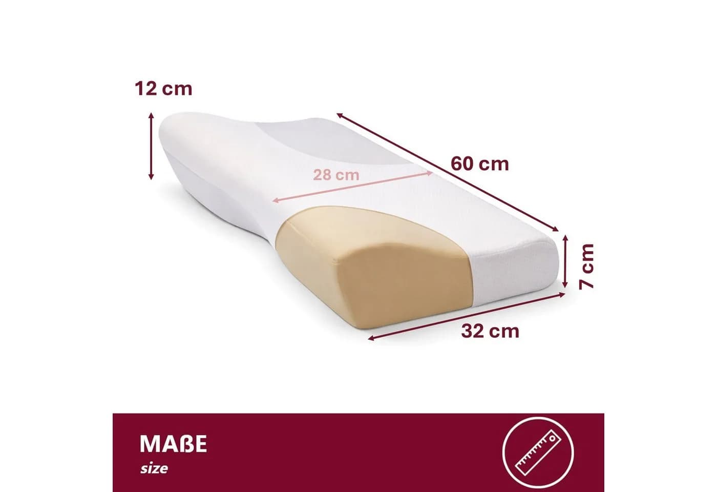 HOOZ Nackenstützkissen Orthopädisches Nackenkissen Wellenform Viscoschaum - Bild 4