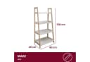 HOOZ Stufenregal Bambus Standregal 4 Böden Natur/Weiß Modern Bild 3