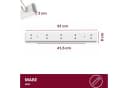 HOOZ Garderobenleiste Bambus mit Metallhaken Weiß 61 cm Bild 1