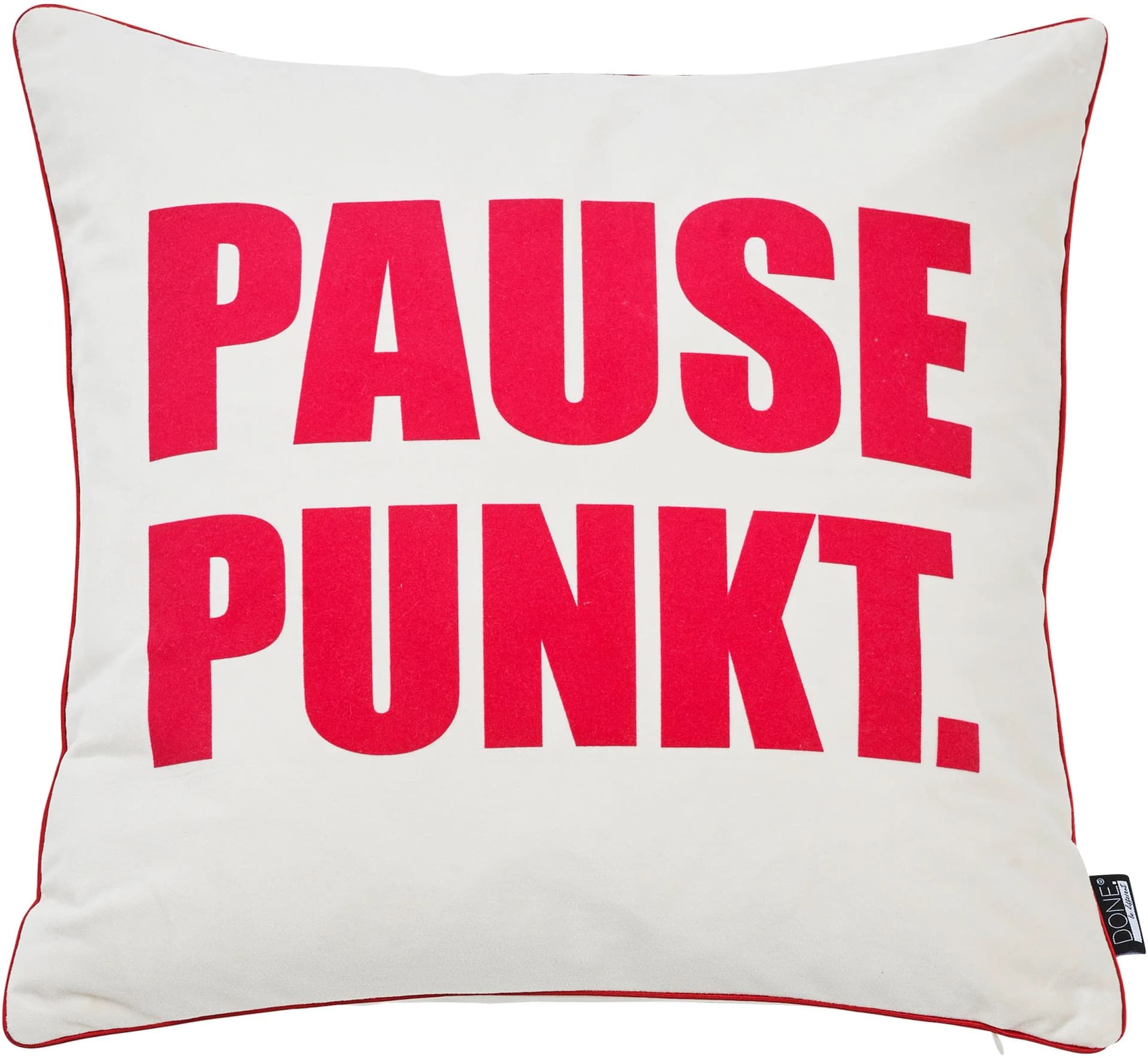 Kissenhülle DONE. VIBE Beige/Pink 45x45 cm Polyester