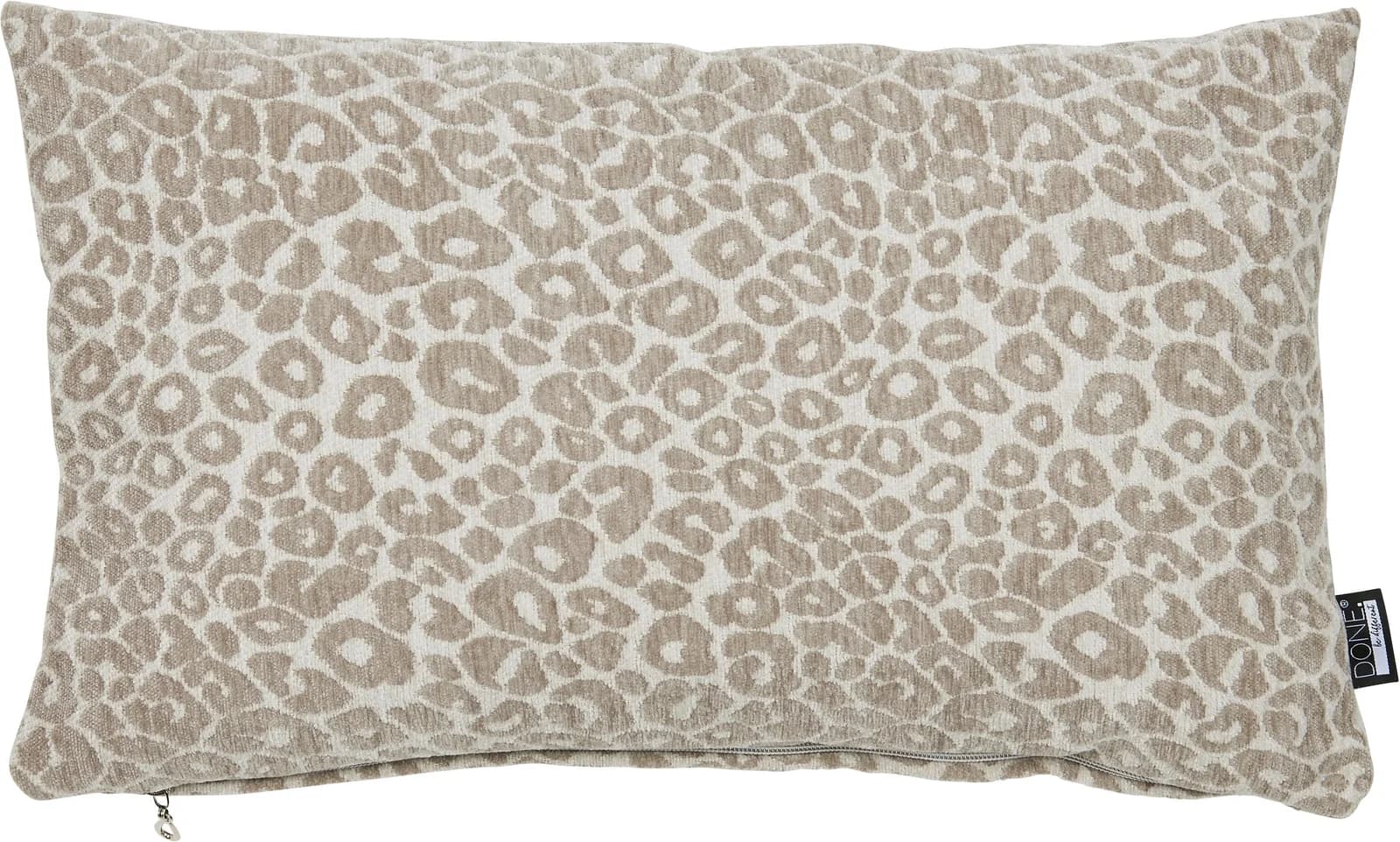 DONE. Dekokissen LEO beige/silber Polyester Jacquardgewebt