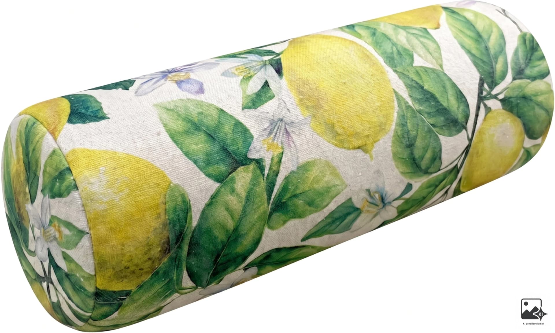 DONE. Nackenrolle "LEMON" Beige/Gelb Leinen Polyester