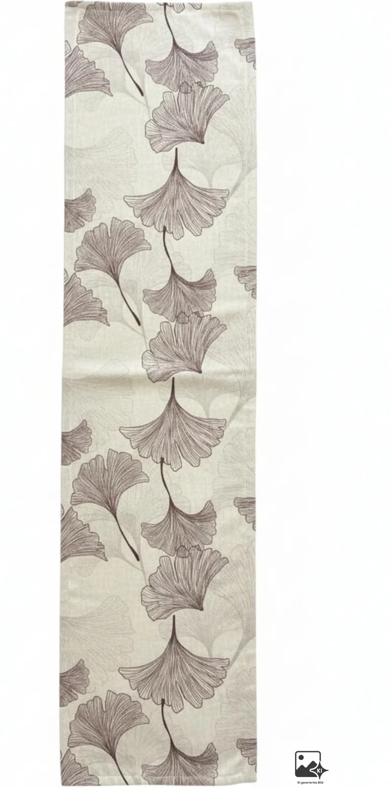 DONE. Tischläufer GINKGO Beige Pink Blumenmotiv Leinenoptik