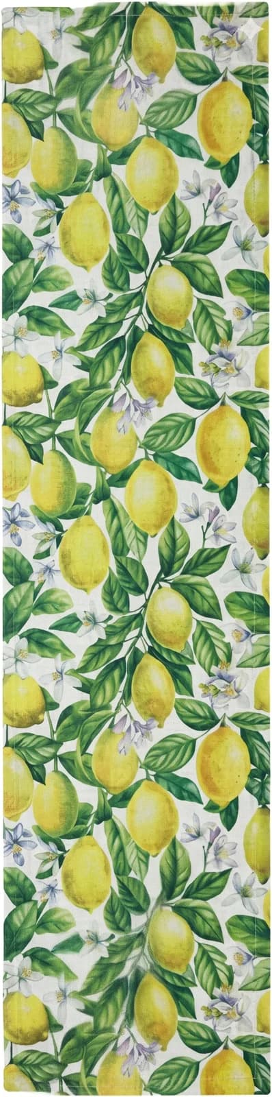 DONE. Tischläufer LEMON Beige Gelb Leinenoptik