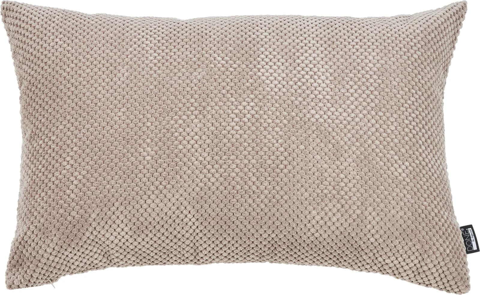 DONE. Dekokissen Hülle EIRA Taupe Polyester 60x40 cm