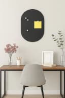 BEHE Interior Magnettafel Oval Rundbogen Stahl Pulverbeschichtet Schwarz Bild 1