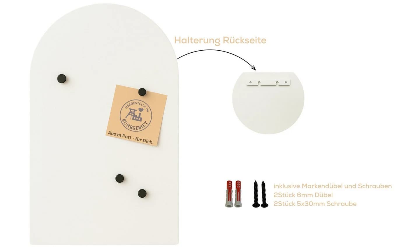 BEHE Interior Magnettafel Oval Rundbogen Stahl Pulverbeschichtet - Bild 4
