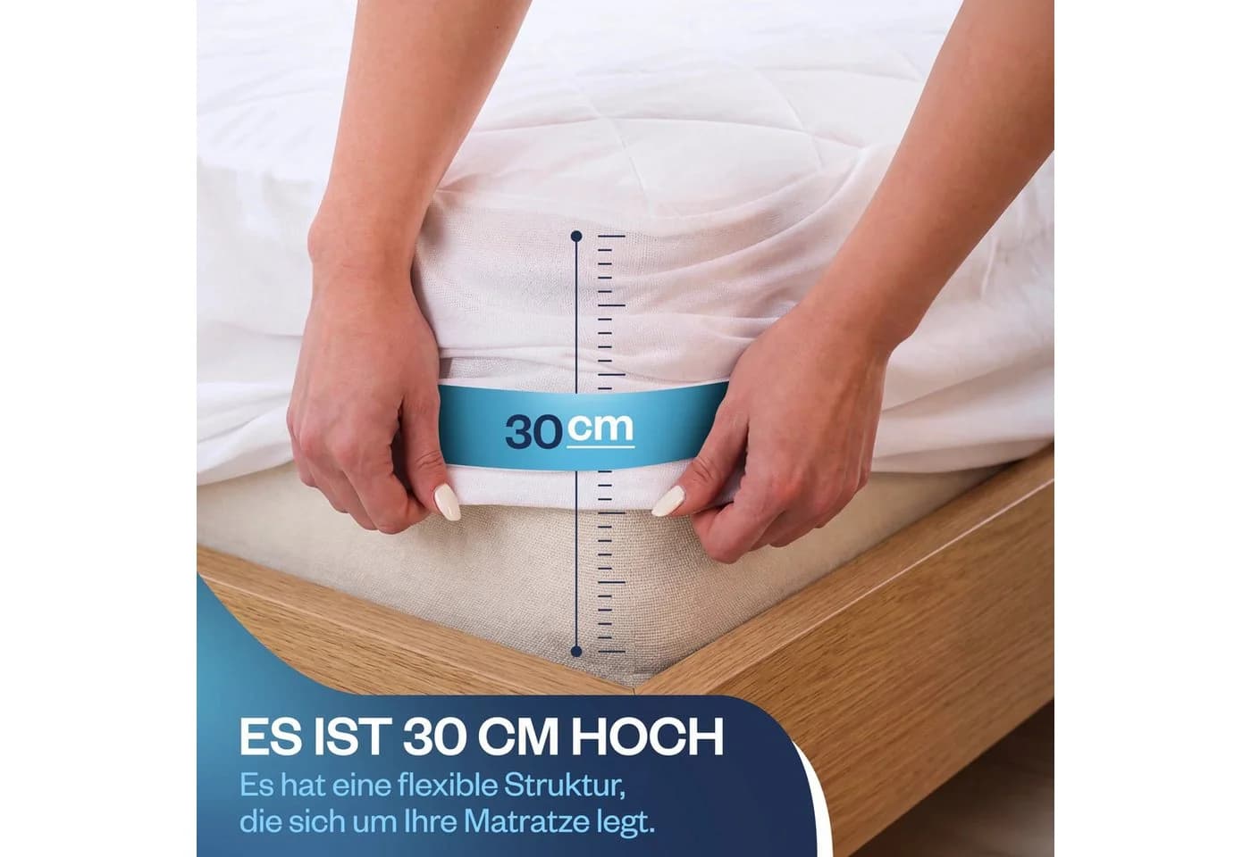 Formeya Matratzenschoner Gesteppt Grau 100% Baumwolle - Bild 4