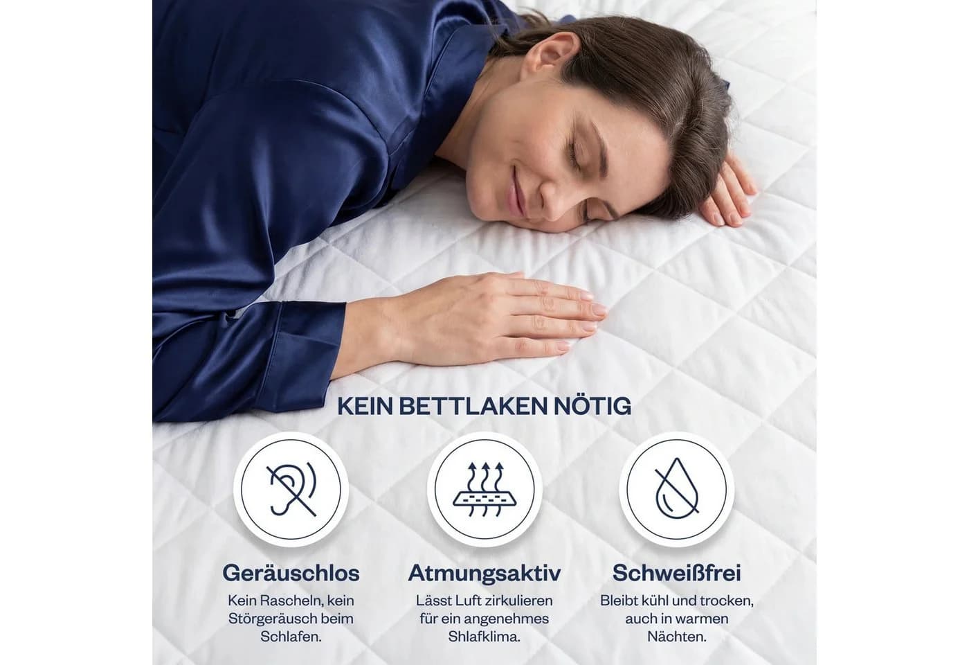 Formeya Matratzenschoner Gesteppt Grau 100% Baumwolle - Bild 5