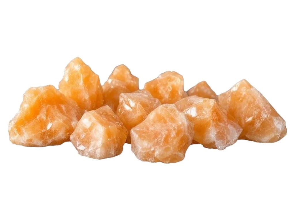 Steinfixx® Orangencalcit Rohsteine 300g Mexiko 10 Stk - Bild 2
