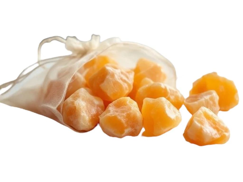 Steinfixx® Orangencalcit Rohsteine 300g Mexiko 10 Stk - Bild 3