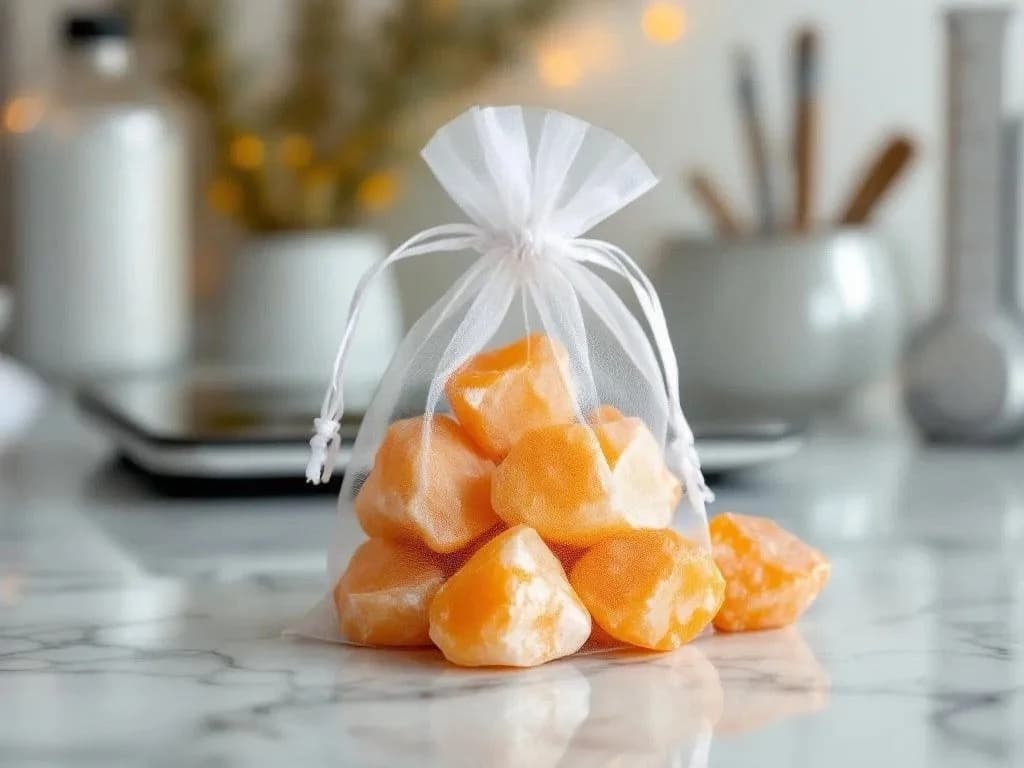 Steinfixx® Orangencalcit Rohsteine 300g Mexiko 10 Stk - Bild 5