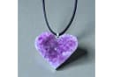 Steinfixx® Amethyst Herz Anhänger 925 Silber mit Wildlederband Bild 3