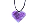 Steinfixx® Amethyst Herz Anhänger 925 Silber mit Wildlederband Bild 4