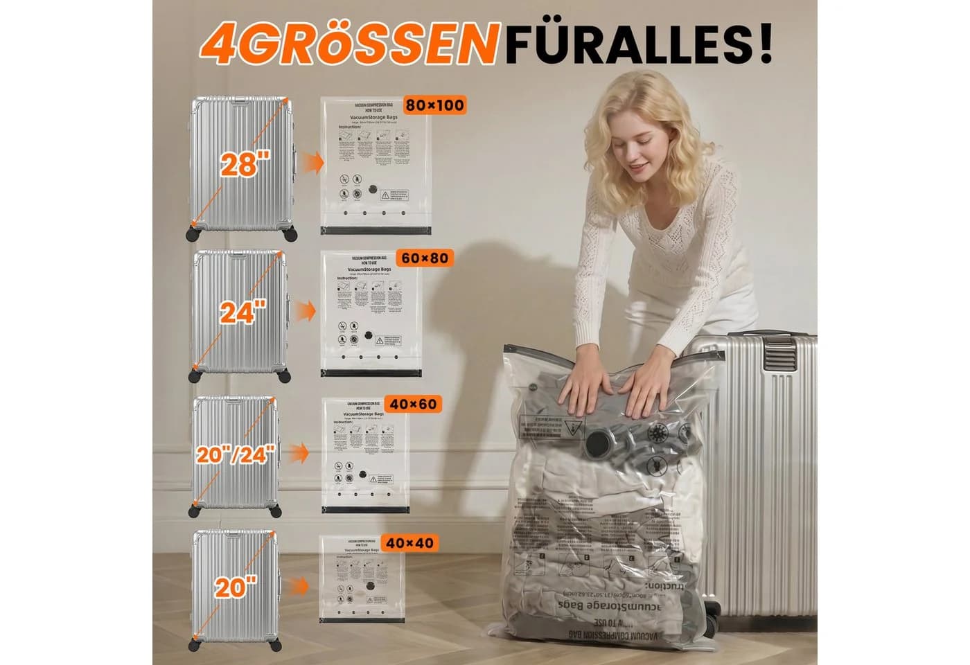 Bundviel Vakuumbeutel 13-tlg. mit Elektropumpe & Clips - Bild 3