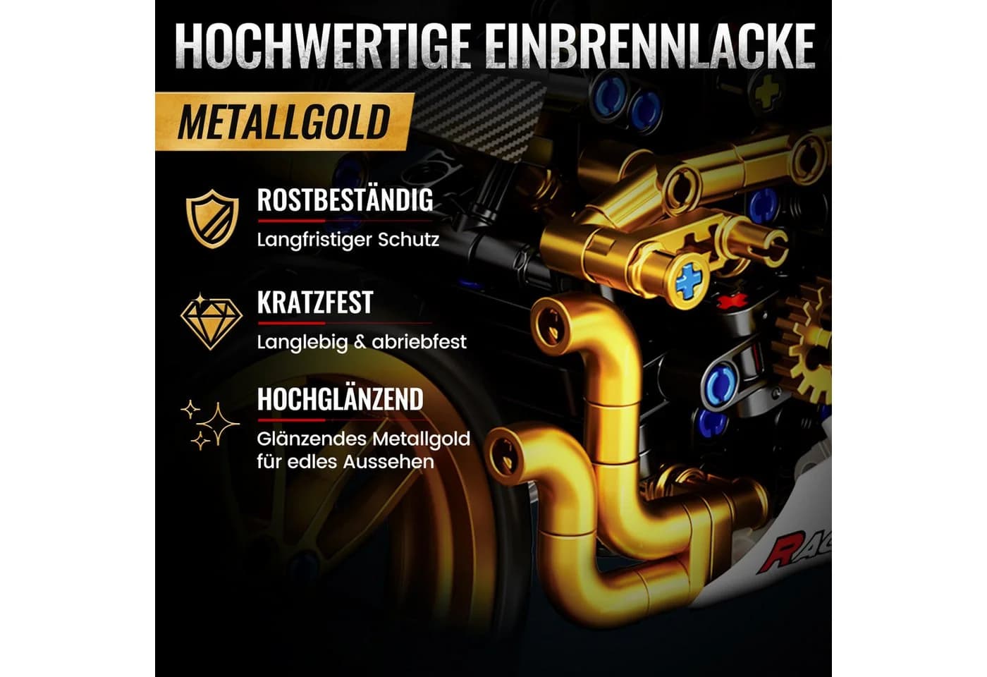 Bundviel Bausteinset 3-in-1 Modellbausätze Motorrad, Krankenwagen & Schulbus - Bild 4