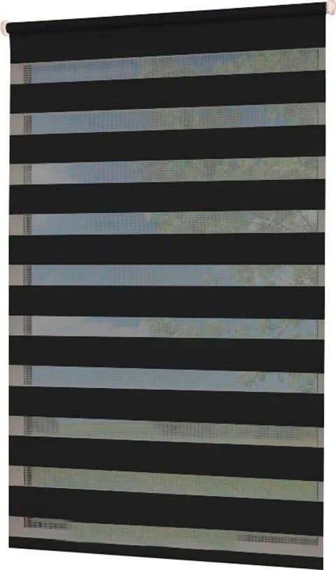 Doppelrollo K-HOME 'Maringa Klemmfix' Schwarz 25x150cm