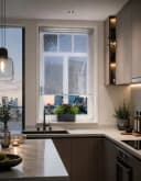 K-HOME Springrollo Grau Halbtransparent Klemmfix Bild 3