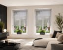 K-HOME Springrollo Grau Halbtransparent Klemmfix Bild 4