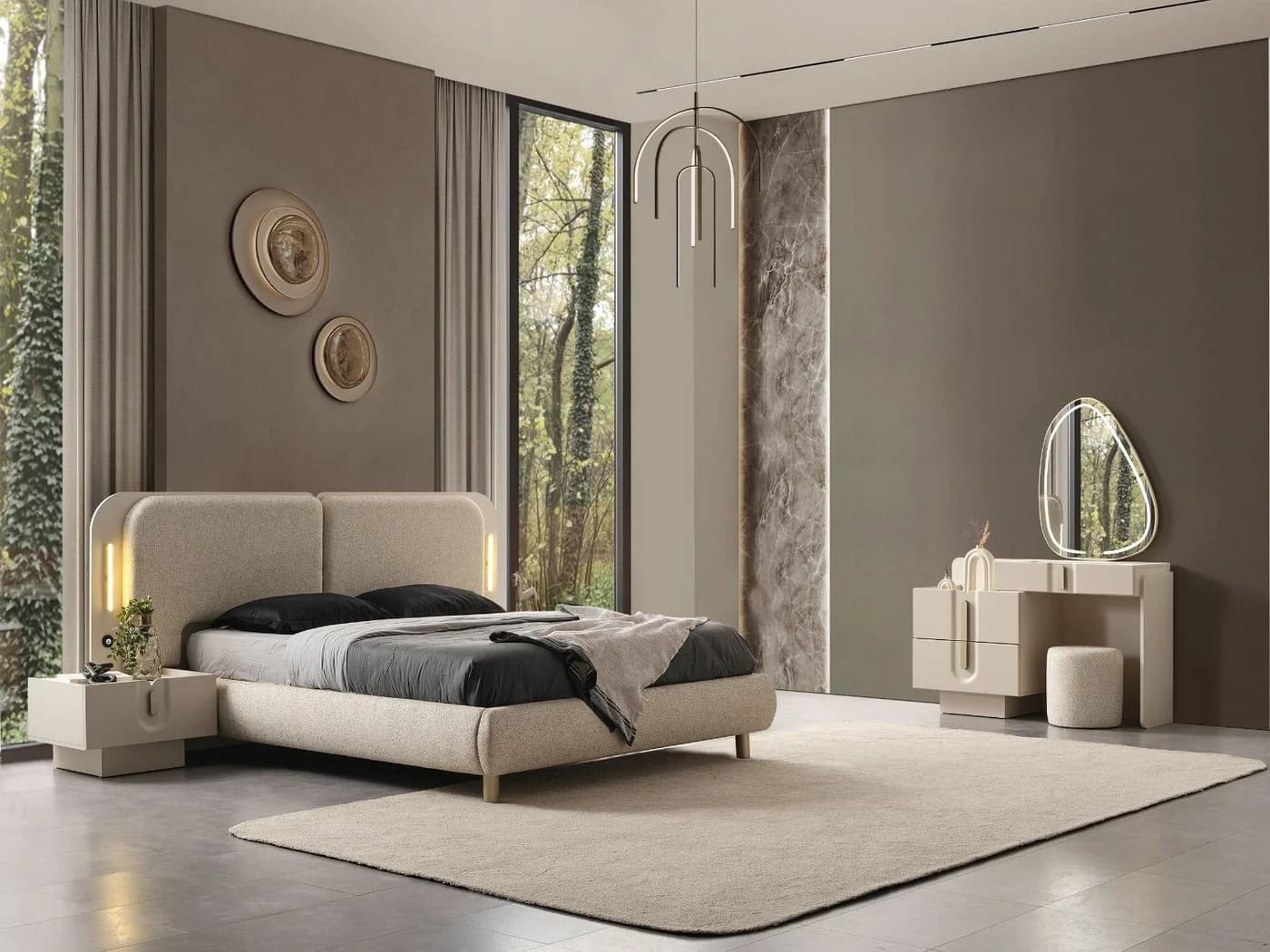 JulietHome Schlafzimmer-Set Duru Boxspringbett Kleiderschrank