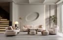 JulietHome Polstergarnitur Paris Beige 3+3+1 Set mit drehbarem Sessel Bild 2