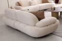 JulietHome Polstergarnitur Paris Beige 3+3+1 Set mit drehbarem Sessel Bild 4