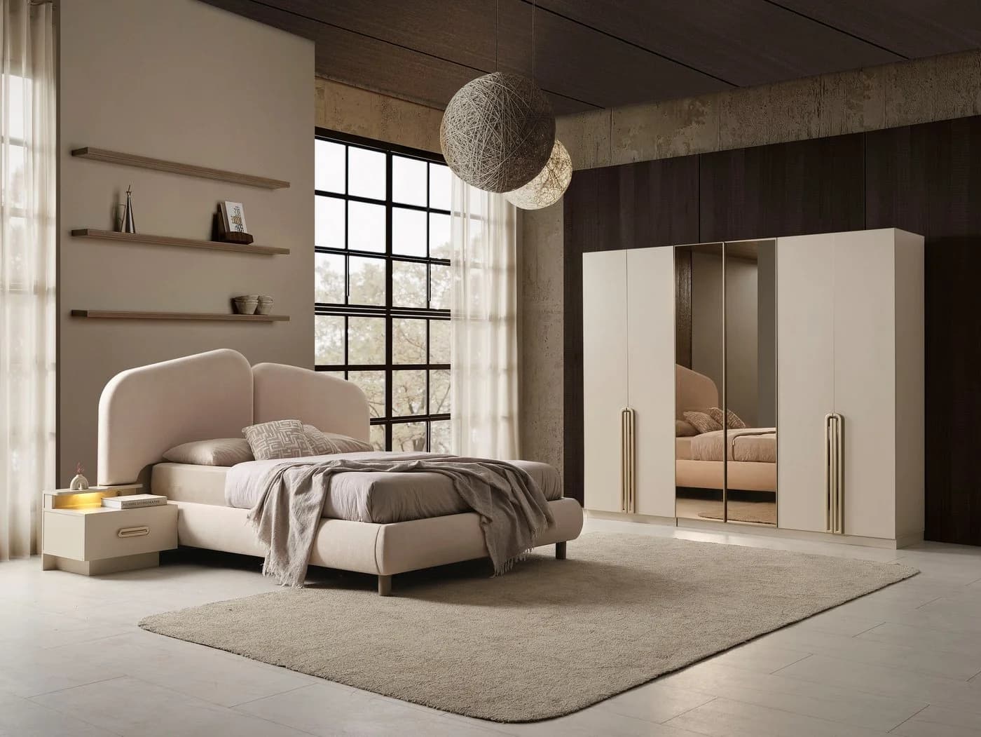 JulietHome Komplettschlafzimmer Hayal Set mit Boxspringbett & LED-Schminktisch - Bild 2