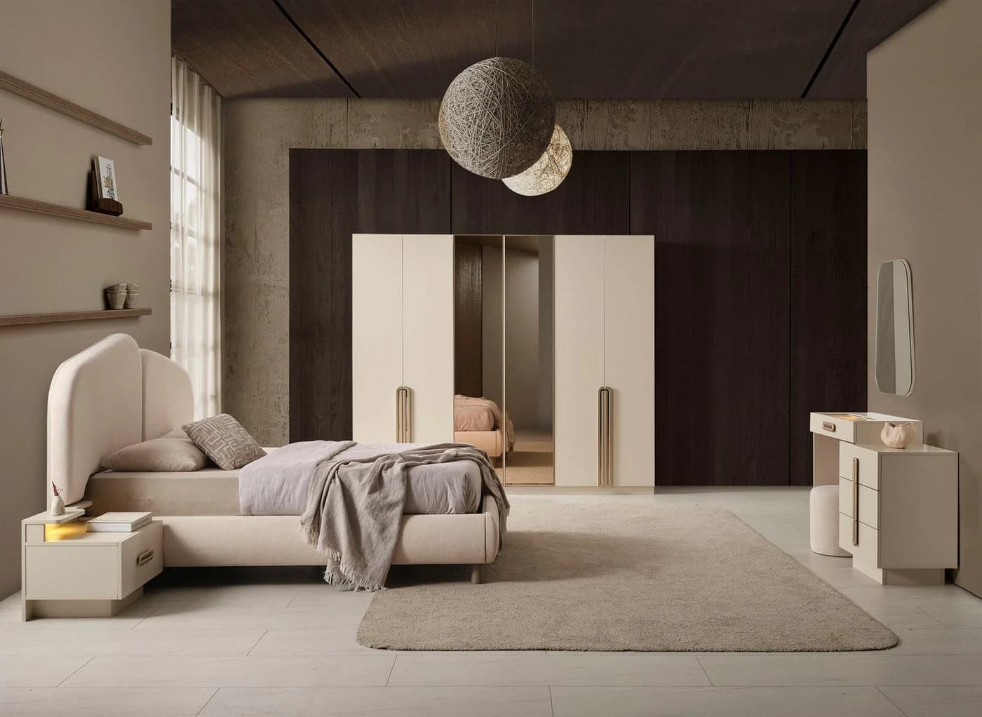 JulietHome Komplettschlafzimmer Hayal Set mit Boxspringbett & LED-Schminktisch - Bild 3
