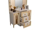 JulietHome Schlafzimmer-Set Piramit Weiß/Gold mit Boxspringbett & Kleiderschrank Bild 5