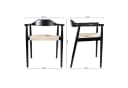 LIM HOME Esszimmerstuhl SW010 Schwarz FSC® Eichenholz Papierseil Bild 1