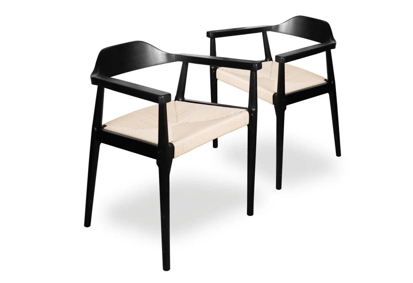 LIM HOME Esszimmerstuhl SW010 Schwarz FSC® Eichenholz Papierseil - Bild 2