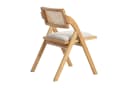LIM HOME Klappstuhl TB000 Beige Massivholz Esche Rattan Bild 3