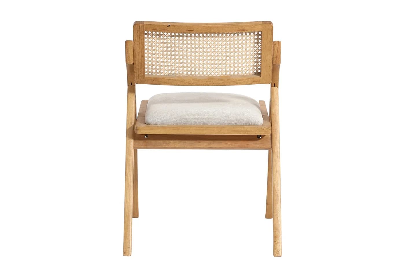 LIM HOME Klappstuhl TB000 Beige Massivholz Esche Rattan - Bild 4