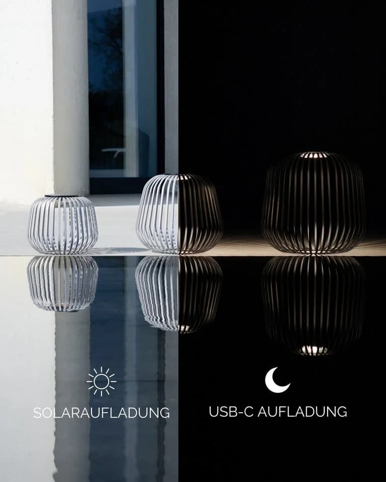 LUUK Studio SOLIS LED Solarleuchte Grau Dimmbar Solarbetrieb - Bild 4