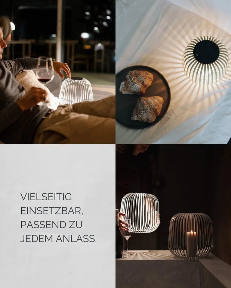 LUUK Studio SOLIS LED Solarleuchte Grau Dimmbar Solarbetrieb - Bild 5