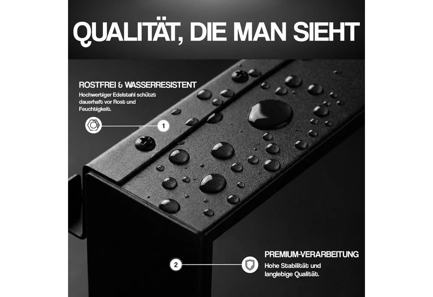 ShowerNIZR Duschregal Schwarz Bohrfrei Edelstahl 304 - Bild 5