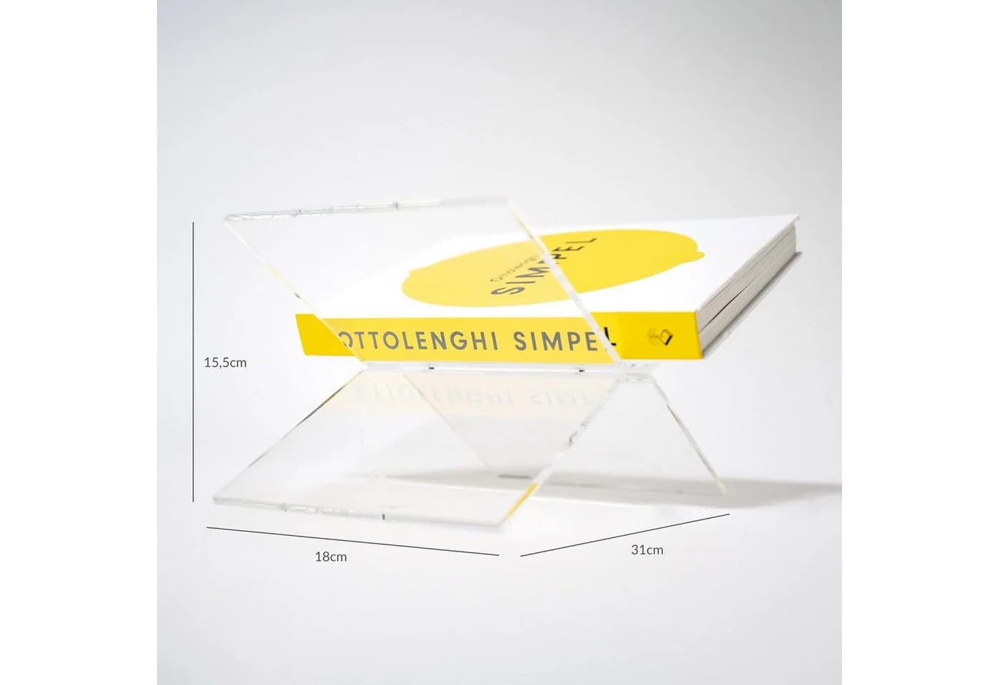 HAC24 Acryl Buchstütze XL Kochbuchständer Modern Transparent