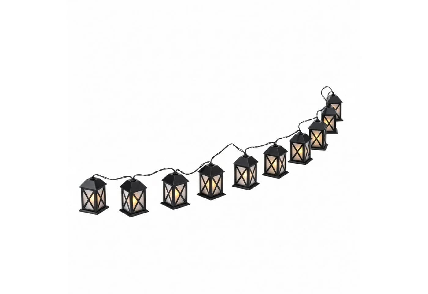 HAC24 LED-Lichterkette Laterne 10-flammig Warmweiß - Bild 2