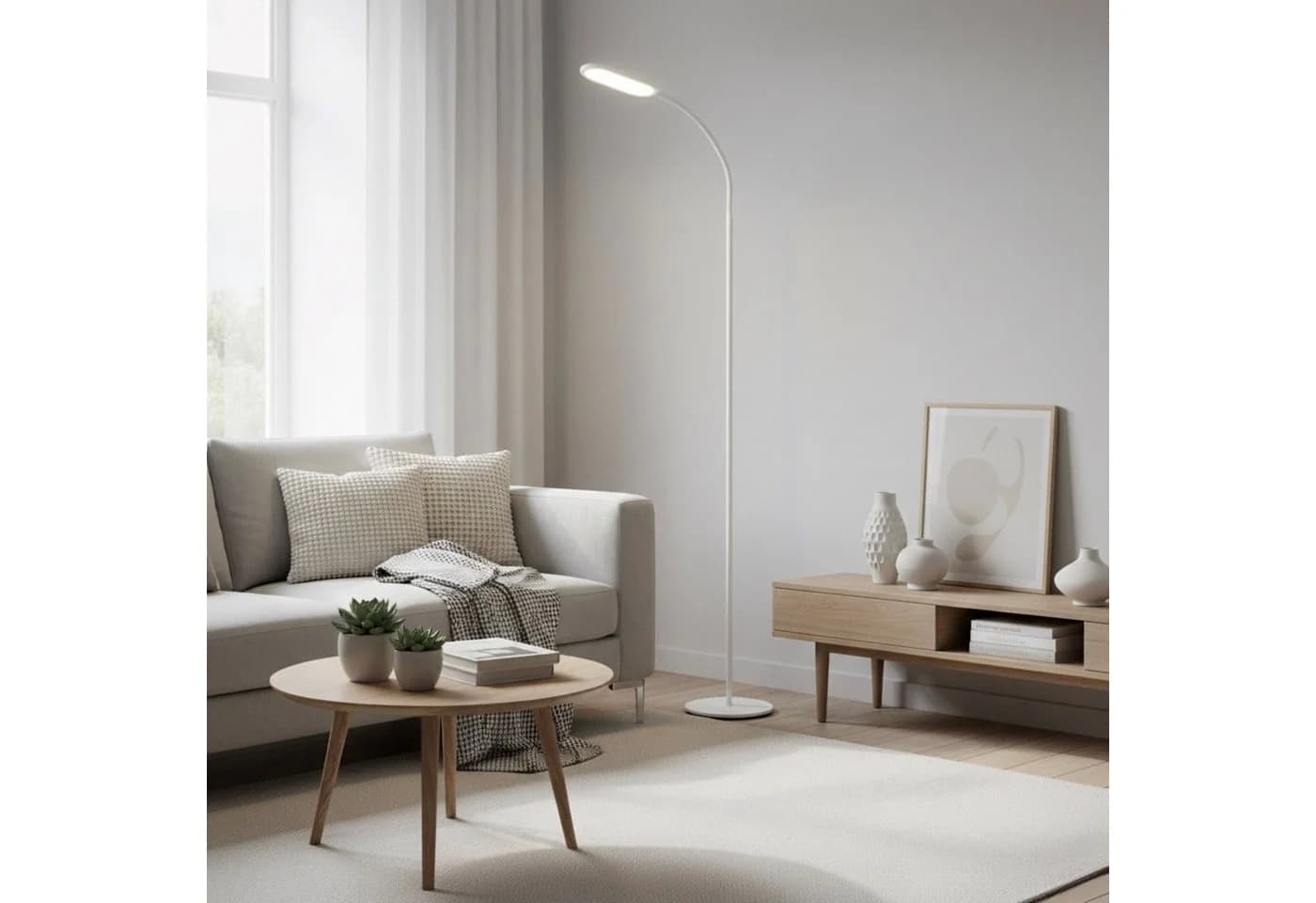 HAC24 LED Stehlampe Flexibel Tageslichtweiß