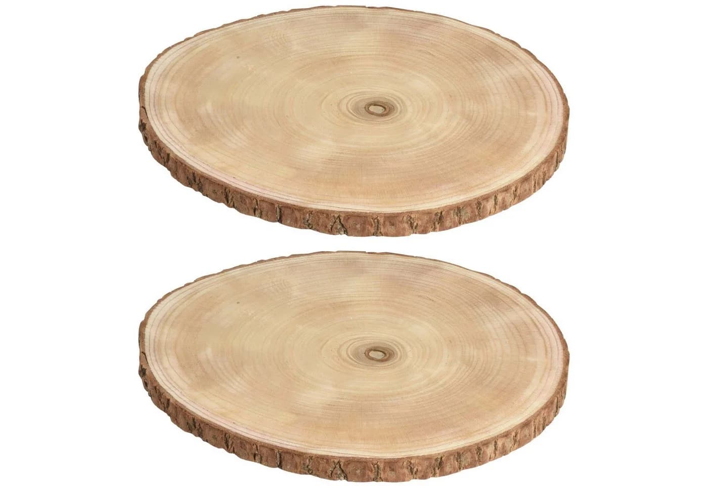 VOSSBACH Baumscheibe 2-tlg. Paulownia Holz Ø 35 cm mit Rinde - Bild 2