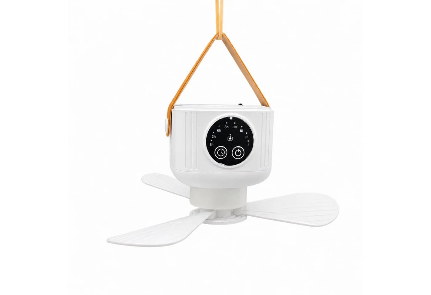 HAC24 Deckenventilator 2x Portable Akku Lüfter mit LED Licht & Fernbedienung