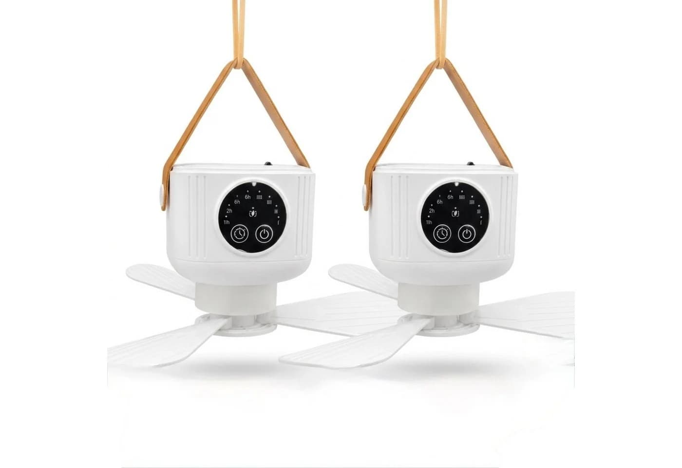 HAC24 Deckenventilator 2x Portable Akku Lüfter mit LED Licht & Fernbedienung - Bild 2