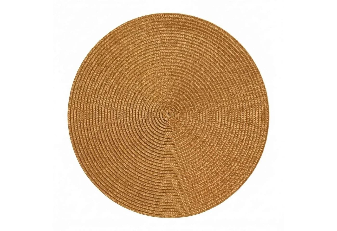 HAC24 Platzset 4er Set Rund Ø 38 cm Bast-Optik Gold