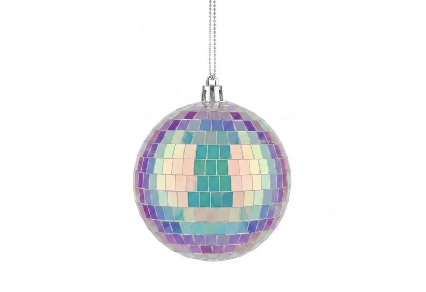 HAC24 LED Disco-Kugel Spiegelkugel Partylicht mit Timer, Ø 8 cm, Lila/Silber - Bild 2
