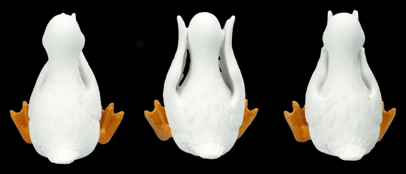 Figuren Shop GmbH Gänsefiguren Set „Nichts Böses“ Polyresin Deko - Bild 3